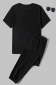 Unisex Moon Phases Baskılı 2'li Eşofman Takımı - 2