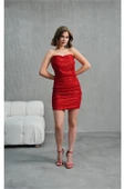 Dipmoda kadın straplez payet mini elbise DPSWLL06 thumbnail 2