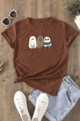 Unisex Kafadar Ayılar Tasarım Tshirt - 5