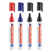 Edding 360 XL Doldurulabilir Beyaz Yazı Tahtası Kalemi 2 Siyah 1 Kırmızı 1 Mavi 4 Lü Set - 1