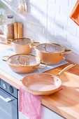 Acar Ultimate Pro 7 Parça Tencere Seti Rosegold BFT-06764 - 1