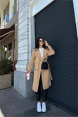 Dipmoda kadın camel zra mevsimlik trençkot DPMYLK20 - 3