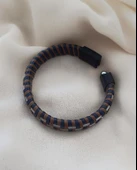 Bileklik Hakiki Deri Örgü Unisex 21 cm Bilezik Takı Aksesuar - 4