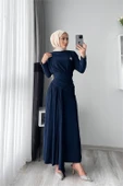 Dipmoda kadın candy kumaş tesettür elbise NMS047 - 3