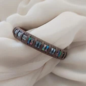 Bileklik Hakiki Deri Örgü Unisex 21 cm Bilezik Takı Aksesuar thumbnail 1