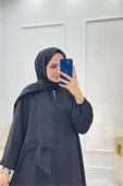 Dipmoda kadın eşarp detaylı namaz elbisesi NMS043 - 3
