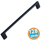 Metal Kulp 128 mm-12.8 cm Mobilya Çekmece Mutfak Dolabı Dolap Kapak Kulpları Kulbu Kulpu Siyah - 1