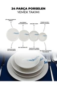 Farika Porselen Toros 24 Parça 6 Kişilik Porselen Yemek Takımı - 3