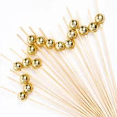 Bambu İncili Altın Renkli Kürdan 12 li thumbnail 1