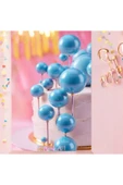 Pasta Süsü 20 Adet Gümüş Pasta Üzeri Balon Süs 20 Adet - 3