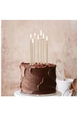 Rose Gold Ince Uzun Mum 6 Adet 14 Cm - 1