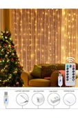 Perde Süsleme Ledi Perde Peri Led 3m X 1m (300CM X 100 CM) 100 Adet Gün Işığı Led - 3