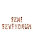 Rose Gold Seni Seviyorum Folyo Balon Rose Gold Renk Folyo Balon - 1