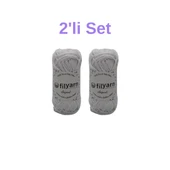 Baby Cotton El Örgü İpi 25 gr Oeko-Tex Sertifika Pamuk İpi, Bebek Yelek ve Punch İpi 2'li Set - 7