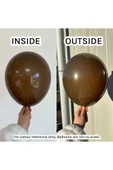 Gemar 15 Adet Balon Metalik Kahverengi - 5