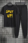 Unisex Shut Up Baskılı 2'li Eşofman Takımı - 3