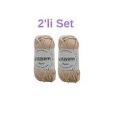 Baby Cotton El Örgü İpi 25 gr Oeko-Tex Sertifika Pamuk İpi, Bebek Yelek ve Punch İpi 2'li Set - 10