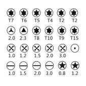 Mıknatıslı Saatçi Tornavida 25 'li Set Tork Yıldız Düz Üçgen İnce uç Küçük Vida Tornavidası Çantalı thumbnail 8