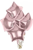 5 Li Yıldız Folyo Rose Gold Balon Süsleme Seti 18 Inç 45 Cm 5 Adet - 1