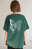 Unisex Drawing Butterflies Tasarım T-shirt - 4
