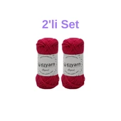 Baby Cotton El Örgü İpi 25 gr Oeko-Tex Sertifika Pamuk İpi, Bebek Yelek ve Punch İpi 2'li Set - 11