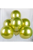 Gemar 15 Adet Balon Metalik Light Yeşil Renk - 3