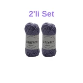 Baby Cotton El Örgü İpi 25 gr Oeko-Tex Sertifika Pamuk İpi, Bebek Yelek ve Punch İpi 2'li Set - 3