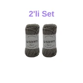 Baby Cotton El Örgü İpi 25 gr Oeko-Tex Sertifika Pamuk İpi, Bebek Yelek ve Punch İpi 2'li Set - 12