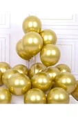 Gemar 15 Adet Balon Metalik Gold Altın Renk - 3