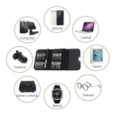 Mıknatıslı Saatçi Tornavida 25 'li Set Tork Yıldız Düz Üçgen İnce uç Küçük Vida Tornavidası Çantalı thumbnail 2