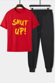 Unisex Shut Up Baskılı 2'li Eşofman Takımı - 1