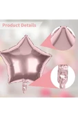 5 Li Yıldız Folyo Rose Gold Balon Süsleme Seti 18 Inç 45 Cm 5 Adet - 2