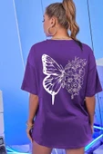 Unisex Drawing Butterflies Tasarım T-shirt - 3