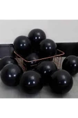 Gemar 15 Adet Balon Metalik Siyah Renk - 2