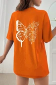 Unisex Drawing Butterflies Tasarım T-shirt - 1