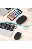 anaway shopping Sessiz Tıklama Şarjlı Çift Modlu Bluetooth Kablosuz 2.4Ghz Siyah Mouse - 5