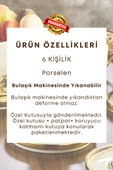 Altın Yaldızlı Gold 6 Kişilik Porselen Fincan Seti 12 Parça Türk Kahvesi Takımı Kahve Fincanı 100 ml - 3