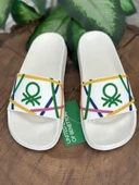 Benetton Renkli Logolu Yumuşak Taban Terlik  BN1372 - 2