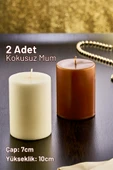 Dekoratif 3 Parça Altın Metal Standlı Kutulu Mumluk-hediyelik- Ev Dekorasyonu - 3