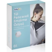 Babyjem Tül Pencereli Emzirme Örtüsü Siyah - 4