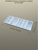 Çekmece Içi Kaşıklık Ve Bıçaklık Düzenleyici Beyaz, 114x48 Yandan Ve Boydan 4Cm Kesilebilir - 3