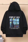 Starlit Sky Baskılı Erkek - Kız Çocuk Rahat Kalıp Sweatshirt - 1