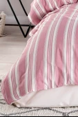 Upstyle Sport Çizgili Nevresim Takımı Tek Kişilik Soft Line Bordo - 2