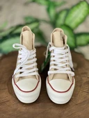 Benetton Yüksek Tabanlı Bej Converse Ayakkabı 30939 - 4