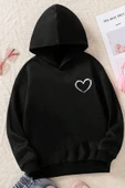 Çocuk Kalp Baskılı Sweatshirt - 3