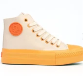 Benetton Konvers Yüksek Taban Çift Renk Uzun Deri Ayakkabı BN31125 thumbnail 1