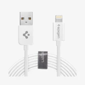 (OUTLET) Spigen Essential Lightning to USB-A (2 Metre) Şarj/Data Kablosu MFI Lisanslı C20LS White - 000CB24457 - 2