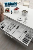 Çekmece Içi Kaşıklık Ve Bıçaklık Düzenleyici Beyaz, 114x48 Yandan Ve Boydan 4Cm Kesilebilir - 1