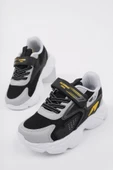 Muggo PANTER Kalın Taban Cırtlı ve Bağcıklı Unisex Çocuk Sneaker Spor Ayakkabı - 9
