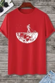 Unisex Uzay Temalı Baskılı T-shirt thumbnail 2